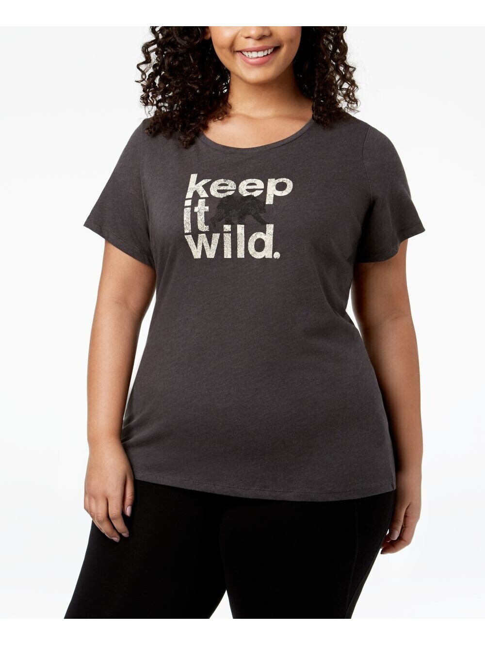 Columbia Womens Activewear Plus Size Outdoor Elements Graphic Print T-Shirt 1X